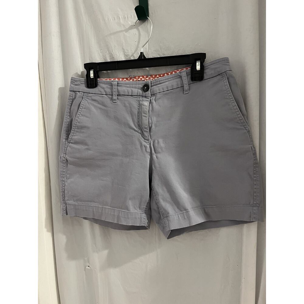 Boden Chino Shorts Sz 8 Gray Cotton/Spandex Blend Flat Front Womens Pockets - Picture 1 of 8